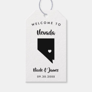 Etiqueta Para Presente Marcas de Boas-vindas de Nevada, Mapa