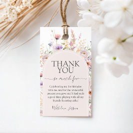Etiqueta Para Presente Marcas de Favor de Aniversário Pequena Flor Silves