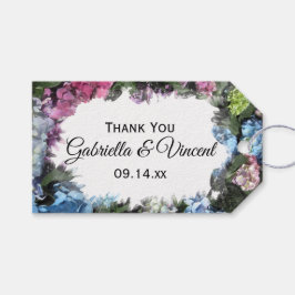 Etiqueta Para Presente Marcas de Favor de Casamento com Moldura de Flor d