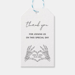 Etiqueta Para Presente Marcas de Favor de Casamento Gótico de Halloween