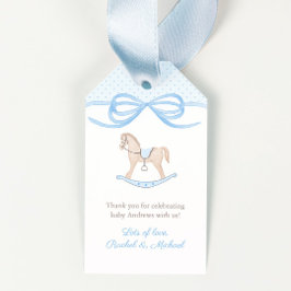 Etiqueta Para Presente Marcas de Favor de Chá de Bebê de Cavalinho de Pau