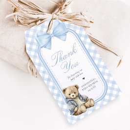 Etiqueta Para Presente Marcas de Favor de Chá de Bebê do Urso Elegante Be