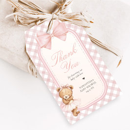 Etiqueta Para Presente Marcas de Favor de Chá de Bebê do Urso Elegante Be