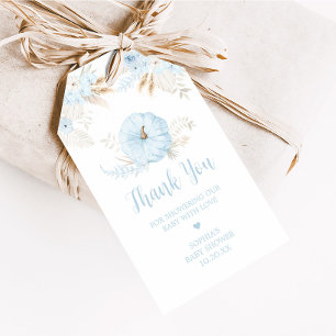 Etiqueta Para Presente Marcas de Favor de Chá de Bebê Menino Boho Abóbora