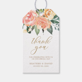 Etiqueta Para Presente Marcas de Favor do Casamento Floral Elegante Doura
