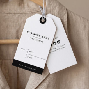 Etiqueta Para Presente Marcas de Preço Minimalistas Simples para Nome de