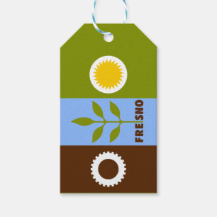 Etiqueta Para Presente Marcas de presente da bandeira da cidade de Fresno