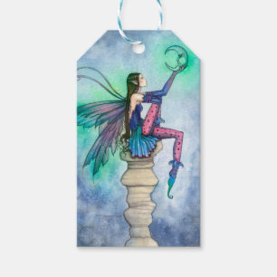 Etiqueta Para Presente Marcas de Presente da Fada da Lua Arte Fantasia