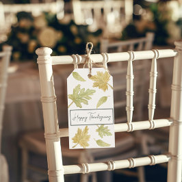 Etiqueta Para Presente Marcas de presente de Ação de Graças de folhas cai