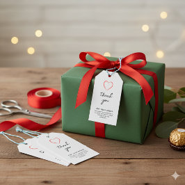 Etiqueta Para Presente Marcas de presente de agradecimento de caligrafia