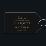 Etiqueta Para Presente Marcas de presente de casamento Agradecido com esc<br><div class="desc">Marcas de presente de casamento com caligrafia</div>