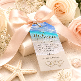 Etiqueta Para Presente Marcas de Presente de Casamento na Praia Tropical