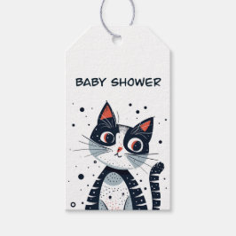Etiqueta Para Presente Marcas de Presente de Chá de Bebê Gatinho Fofinho