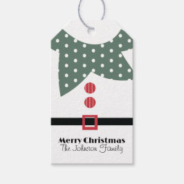 Etiqueta Para Presente Marcas de Presente de Família de Elfo de Natal Fof