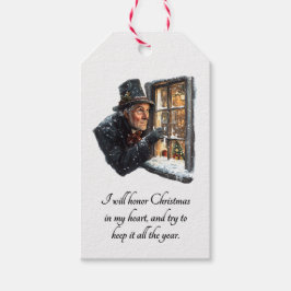 Etiqueta Para Presente Marcas de Presente de Natal A Christmas Carol Scro