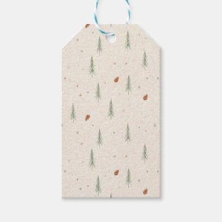 Etiqueta Para Presente Marcas de Presente de Natal de Terracota Florestal