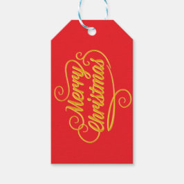 Etiqueta Para Presente Marcas de Presente de Natal Elegantes, Holi Vermel