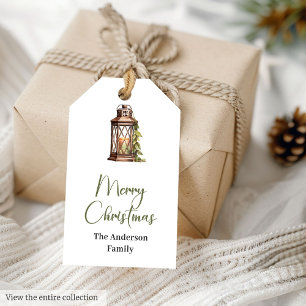 Etiqueta Para Presente Marcas de Presente de Natal em Aquarela Rústica Ne