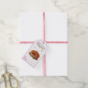Etiqueta Para Presente Marcas de presente de Natal em forma de torta fest