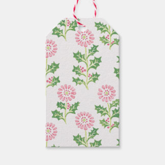 Etiqueta Para Presente Marcas de Presente de Natal Pink Daisy e Holly Bra