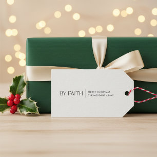 Etiqueta Para Presente Marcas de Presente de Natal Religiosas Minimalista