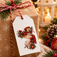 Marcas de Presente de Salto Alto de Natal Elegante