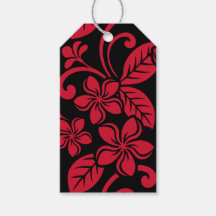 MARCAS DE PRESENTE ISLAND PLUMERIA (PRETO/VERMELHO
