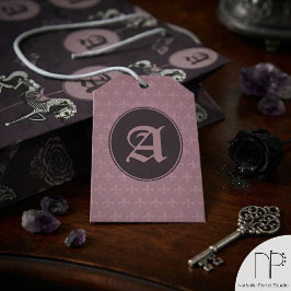 Etiqueta Para Presente Marcas de Presente Monograma Chic Fleur-de-Lis Rox