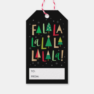 Etiqueta Para Presente Marcas de presentes de Natal das Árvores Cheerful