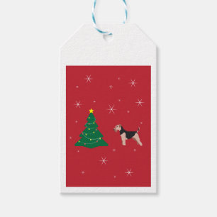 Etiqueta Para Presente Marcas do Welsh Terrier Red Gift