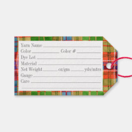 Etiqueta Para Presente Marcas do Yarn MAC RAE TARTAN 3,5"x2"