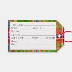 Etiqueta Para Presente Marcas do Yarn MAC RAE TARTAN 3,5"x2"