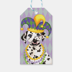 Etiqueta Para Presente Mardi Gras Dalmatian