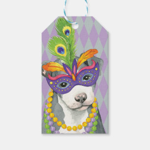 Etiqueta Para Presente Mardi Gras Pit Bull
