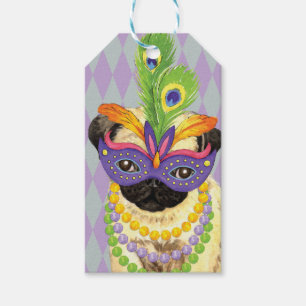 Etiqueta Para Presente Mardi Gras Pug