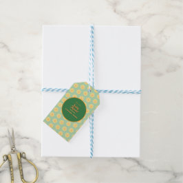 Etiqueta Para Presente Margaridas de Primavera em Verde Sage Pastel