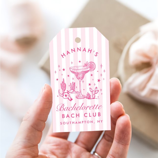 Etiqueta Para Presente Margaritas e Matrimônio Modernos Retrô Listrados B (Criador carregado)