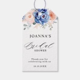 Etiqueta Para Presente Marinho  Blue Slate Dusty Chá de panela rosa