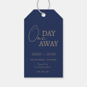 Etiqueta Para Presente Marinho Elegante A Um Dia De Fim De Ensaio De Casa