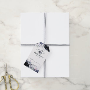 Etiqueta Para Presente Marinho Floral Nocturno Chá Azul