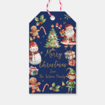 Marinho Papai noel de Natal Azul Elf Snowman Ginge