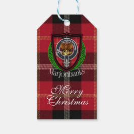 Etiqueta Para Presente Marjoribanks Scottish Clan Tartan & Crest