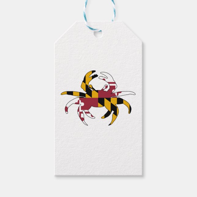 Etiqueta Para Presente Maryland Flag Crab (Frente)