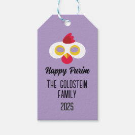 Etiqueta Para Presente Mascarada de máscara de frango purim
