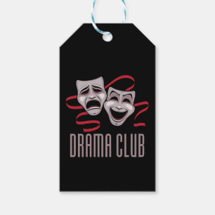 Etiqueta Para Presente Máscaras de Comédia e Tragédia do Clube de Teatro