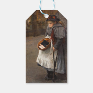 Etiqueta Para Presente Matchstick Girl Pobre Rua Urchin Pobreza Urbana