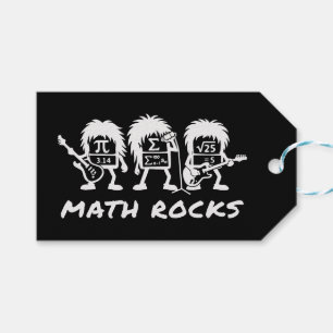Etiqueta Para Presente Matemática Rochas Humor de Banda de Rock Acadêmico