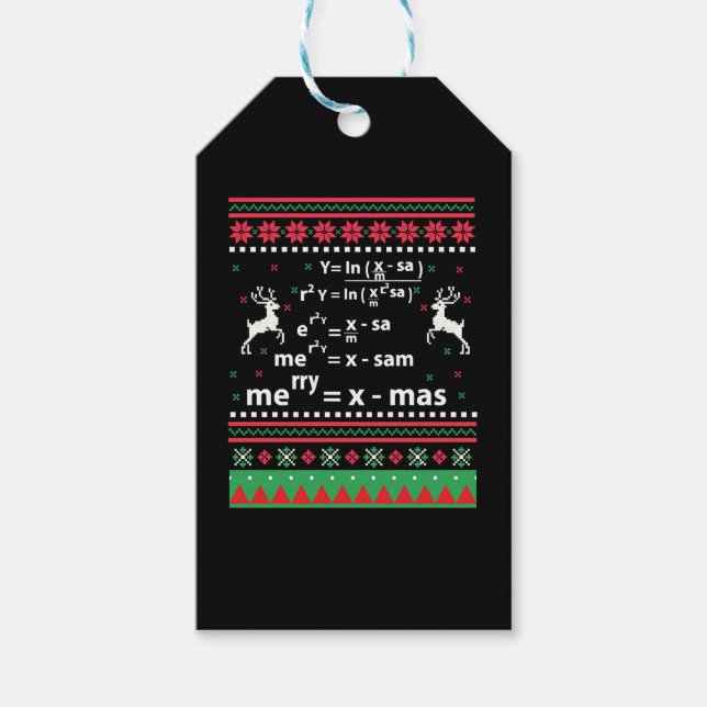 ETIQUETA PARA PRESENTE MATH CHRISTMAS (Frente)