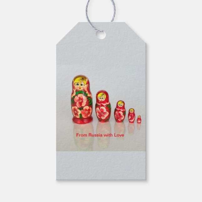 Etiqueta Para Presente Matryoshka Dolls (Frente)
