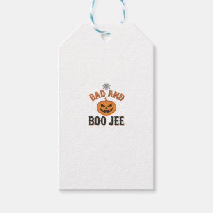 Etiqueta Para Presente Mau E Boo Jee Abóbora De Halloween Gráfico_1
